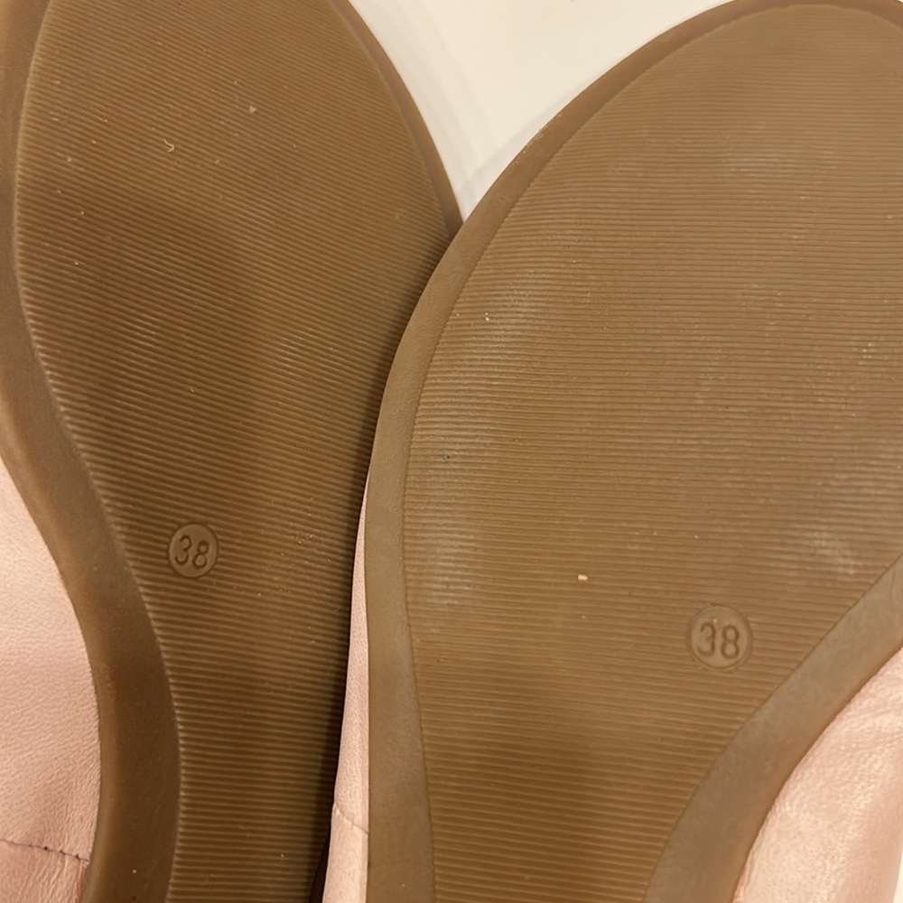 Tamaris leather flats Size 8 M Pale Pink - Picture 6 of 7
